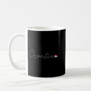 Mug Hrvatska Simple Amour Croate Drapeau Coeur sur Cro