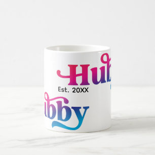 Mug Hubby Couple Mariage Anniversaire personnalisé col