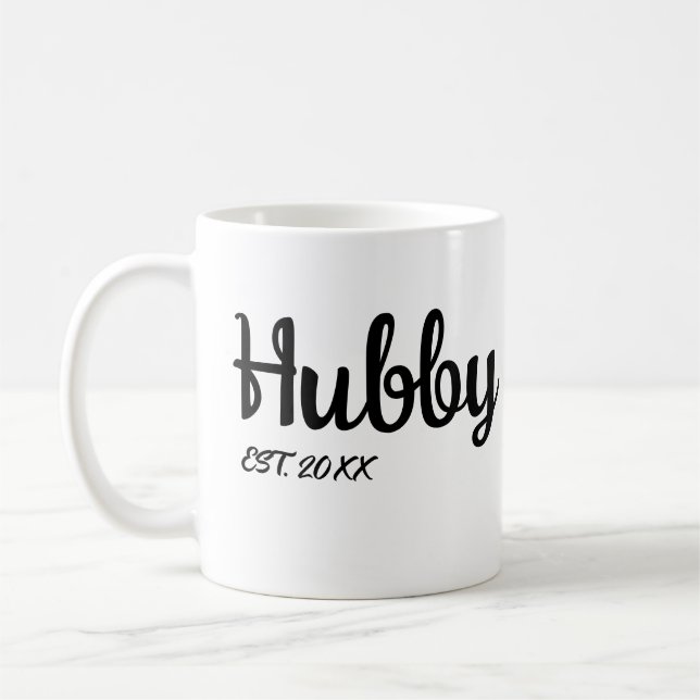 Mug Hubby Mariage Anniversaire des voeux pour mari (Gauche)