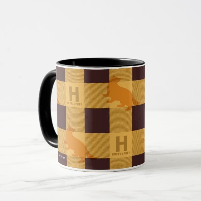 Mug HUFFLEPUFF™ Check Plaid Motif (Devant gauche)