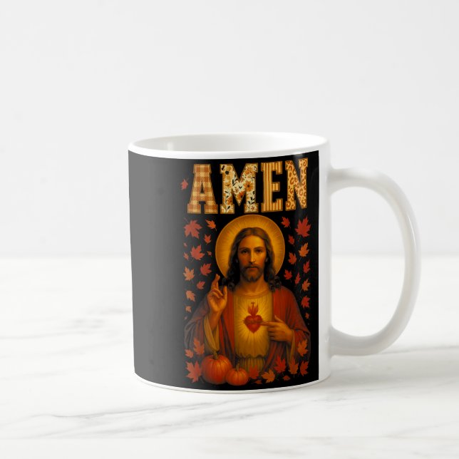 Mug Hugvyn Amen Fall Jesus Christian Bible Verses Than (Droite)