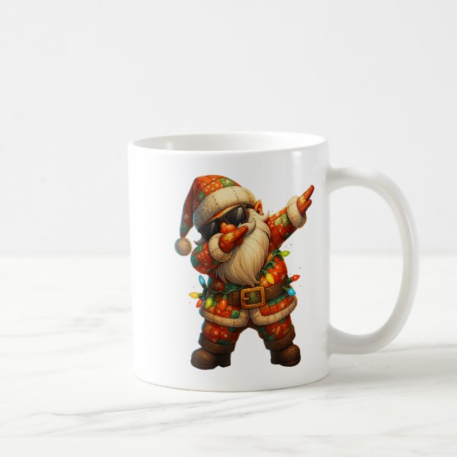 Mug Hugvyn Christmas_ Patchwork Dabbing Santa Claus Xm (Droite)