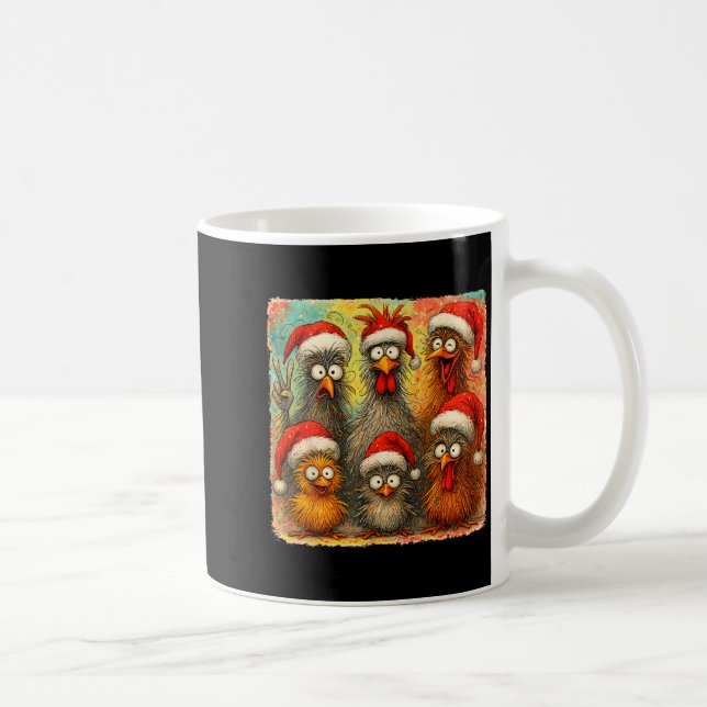Mug Hugvyn Christmas Santa Chicken Crazy Eagerlys Roos (Droite)