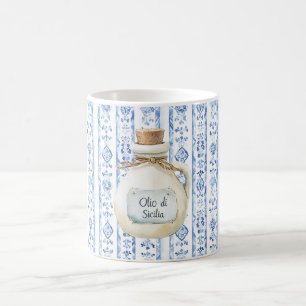 Mug Huile d'olive bleue rustique sicilienne italienne
