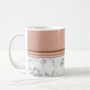 Mug Huile d'or rose sur marbre