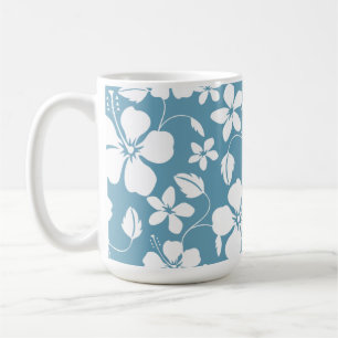 MUG HULA HAÏIENNE (HIBISCUS) ESCLAT BLEU