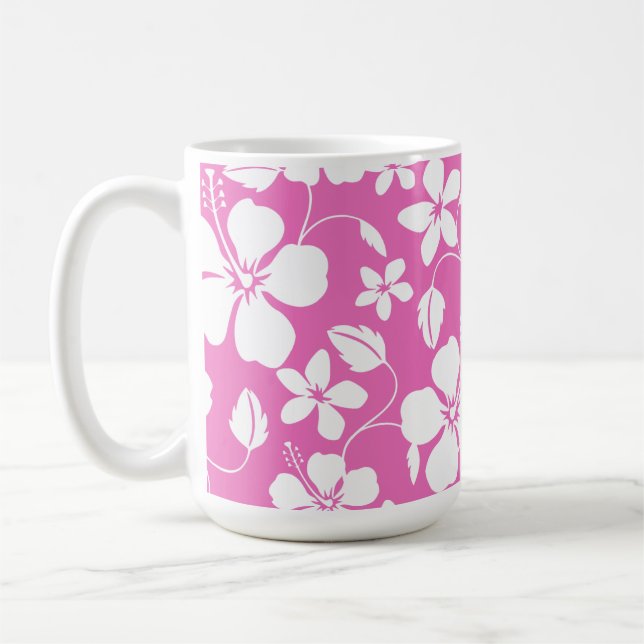MUG HULA HAÏIENNE (HIBISCUS) ROSE (Gauche)