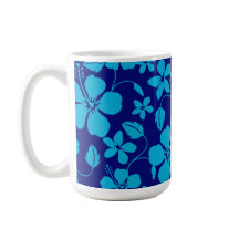 HULA HAWAIEN (HIBISCUS) BLEU FONCÉ/CLAIR
