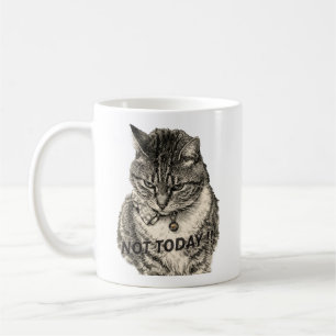 Mug Humeur de chat "PAS AUJOURD'HUI !"