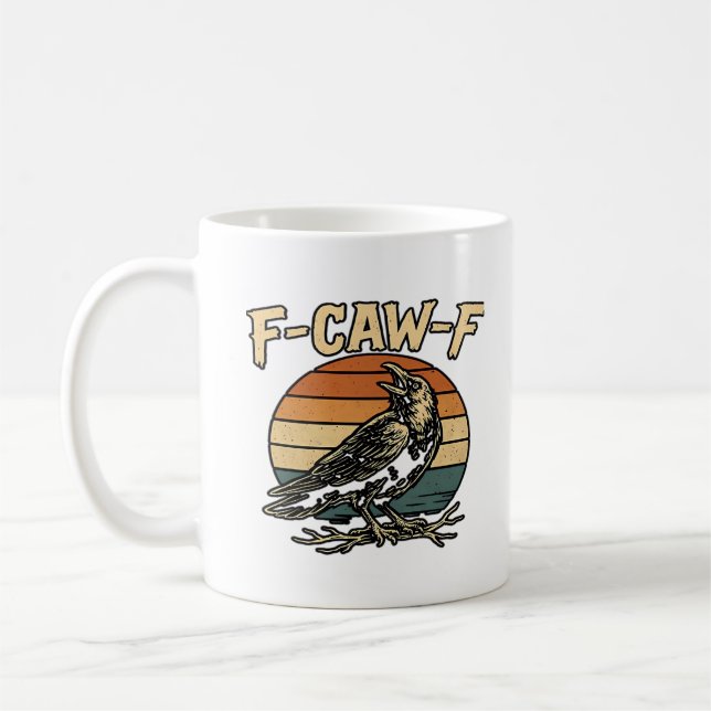 Mug Humor Gothic F Caw F Funny Crow Creative Style (Gauche)