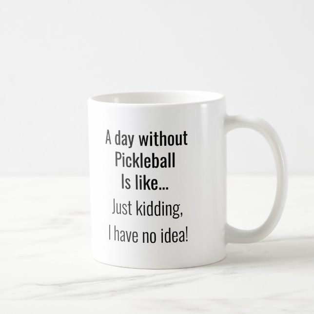Mug humoristique de café de Pickleball par Deb Jef (Droite)