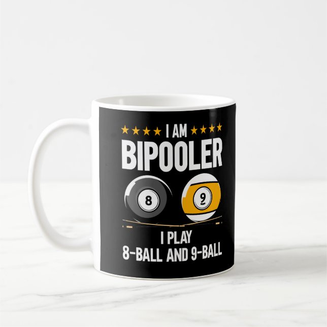 Mug humour à 8 balles et 9 balles Billard amusant (Gauche)