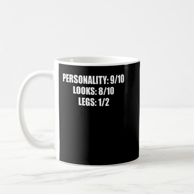 Mug Humour amputé de jambe Drôle cadeau amputation  (Gauche)