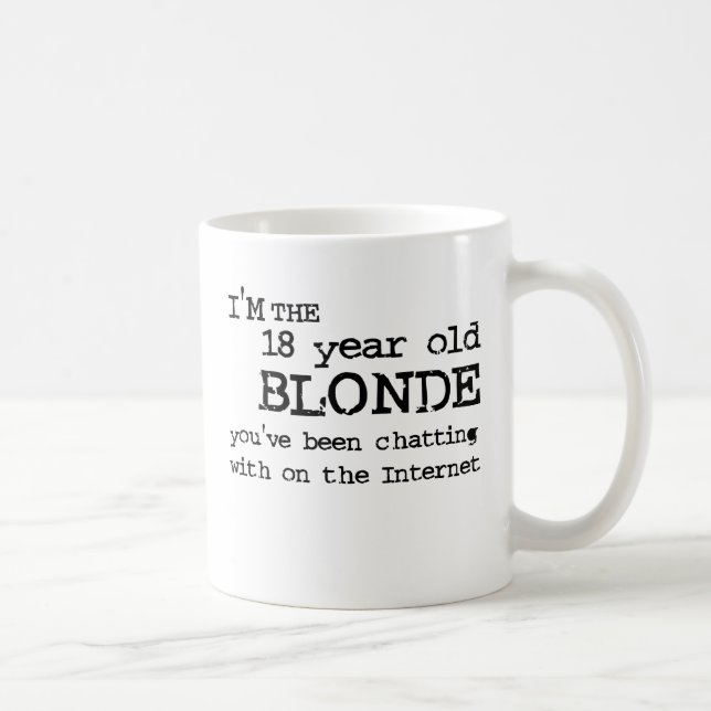 Mug Humour Blonde Drôle Internet (Droite)