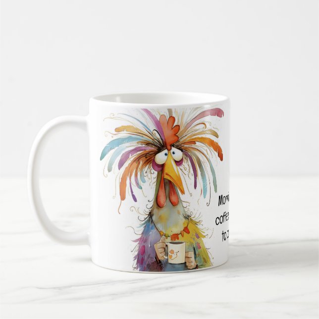 Mug Humour café coq biscuit (Gauche)