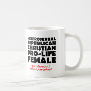 Mug Humour chrétien femelle républicain offensif de