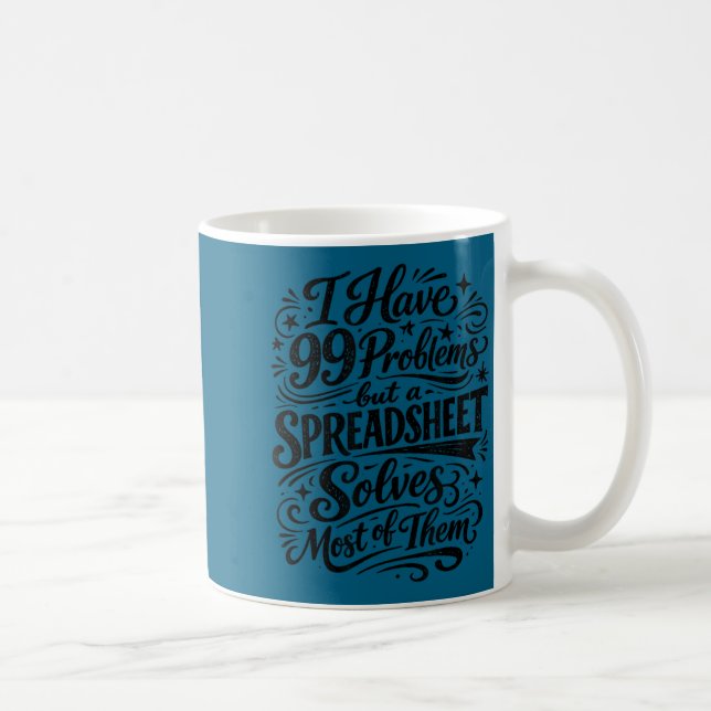 Mug Humour comptable tableur analyse de données (Droite)