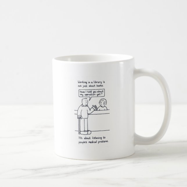 Mug Humour de bibliothèque, client de bande dessinée (Droite)