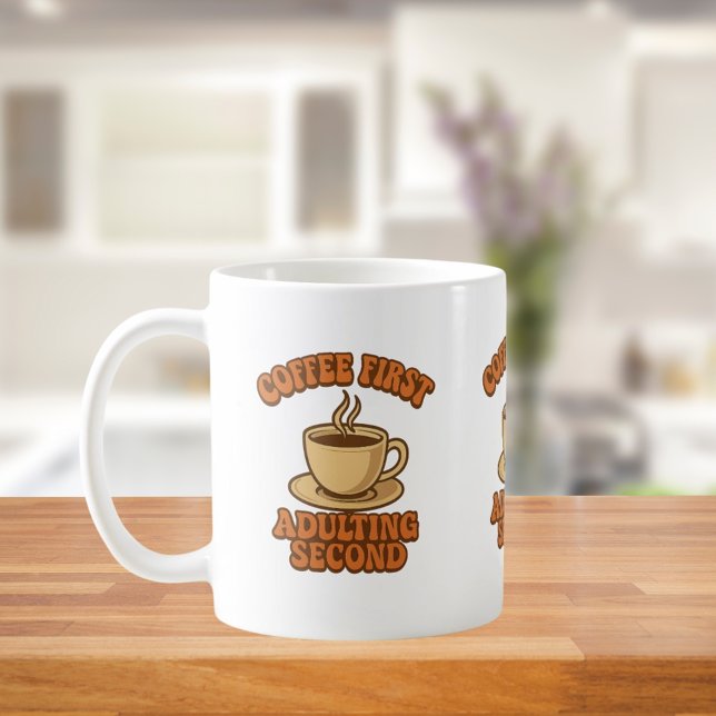 Mug Humour de la deuxième citation du café (Créateur téléchargé)
