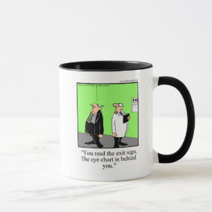 Mug Humour de l'examen des yeux