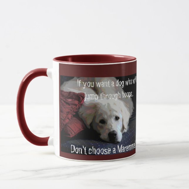 Mug humour de Maremme sur l'obéissance (Gauche)