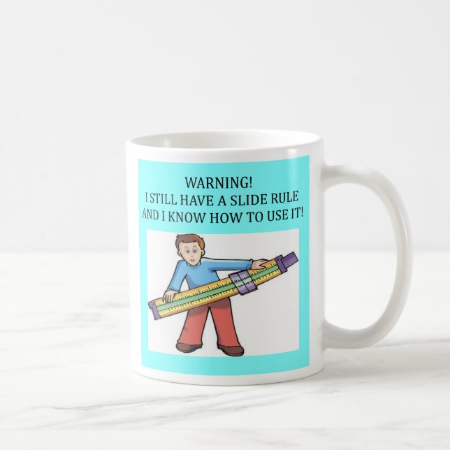 Mug humour de maths de règle à calcul, humour de maths (Droite)