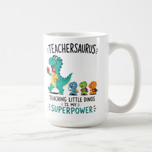 Mug Humour de professeur Teachersaurus avec de petits
