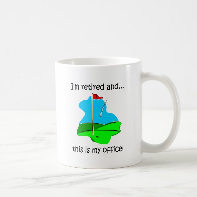 Mug Humour de retraite pour des golfeurs (Droite)