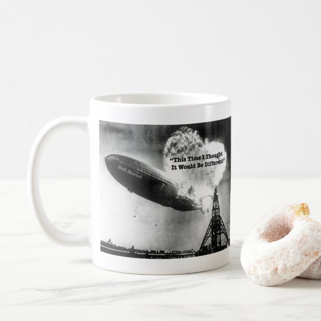 Mug Humour d'écroulement du marché Bull (Avec donut)