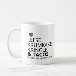 Mug Humour sur la nourriture scandinave Lefse & Tacos