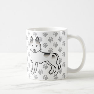 Mug Husky sibérien pie tachetée gris dessin animé Chie