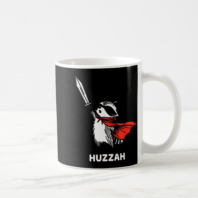 Mug Huzzah Raccoon Knight Funny Sword Meme Quote  (Droite)