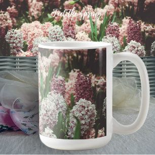 Mug Hyacinthe rose et violet dans le jardin du printem