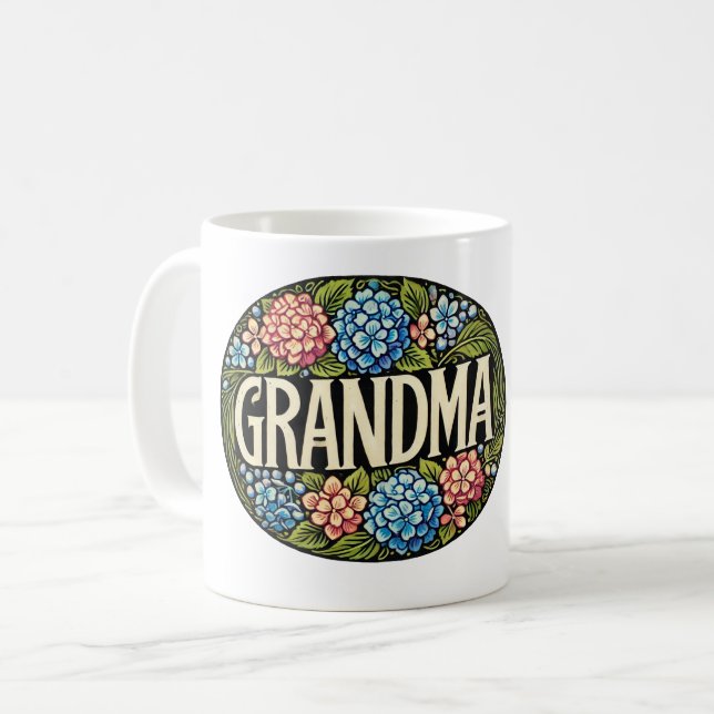 Mug Hydrangea Grand-mère (Devant gauche)