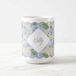 Mug Hydrangeas Girly Delicate Personnalisé Côtier
