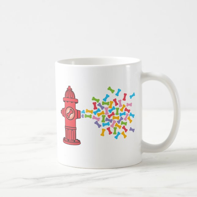Mug Hydratant incendie avec os de chien (Droite)