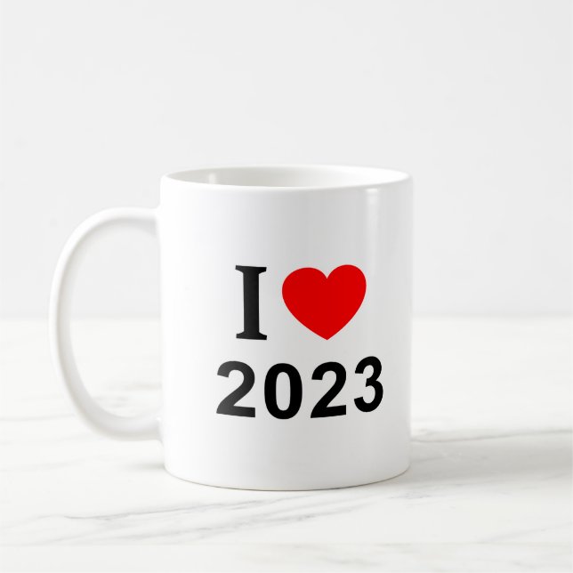 MUG I ❤️ 2023 I LOVE 2023 I HEART 2023 (Gauche)