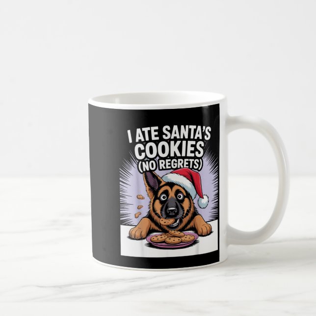 Mug I Ate Santas Cookies Puppy Funny Christmas German  (Droite)