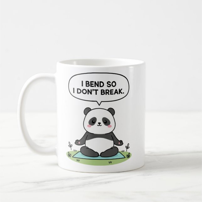 Mug “I Bend So I Don’t Break” panda design (Gauche)