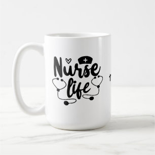 Mug I Coeur Infirmière vie   Infirmière drôle