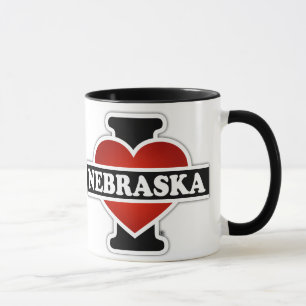 Mug I coeur Nébraska