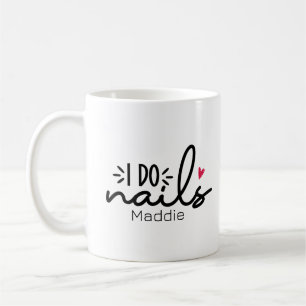 Mug I Do Nails Red Heart Personnalisé