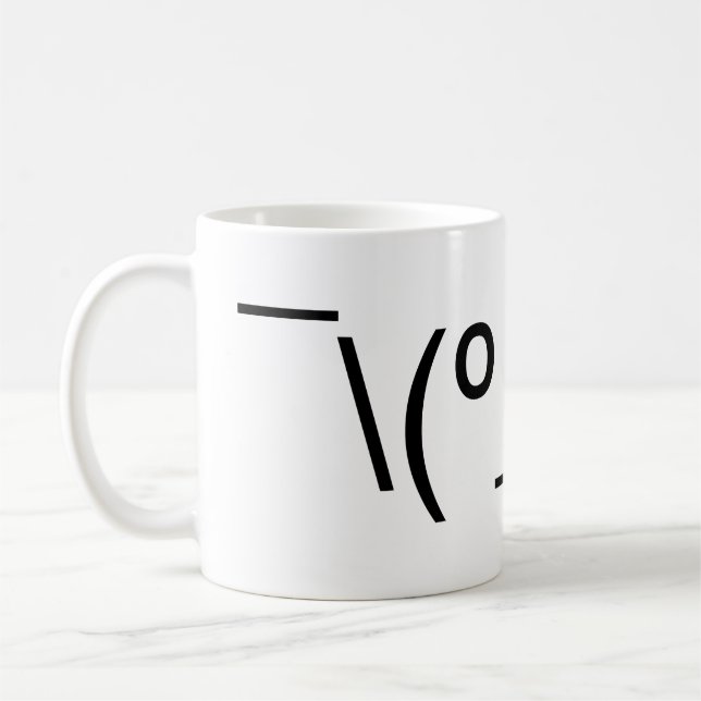 Mug I Dunno LOL\\(º_o)/° Emoticon Japonais Kaomoji (Gauche)
