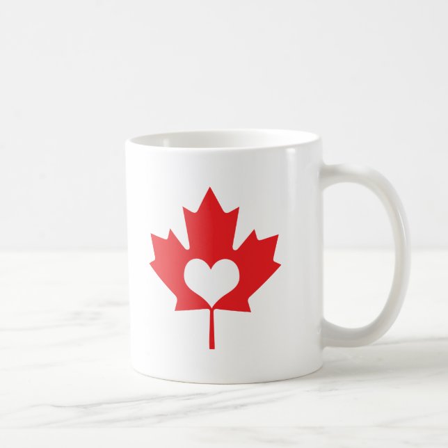 Mug I feuille d'érable du Canada de coeur (Droite)