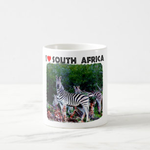 Mug I Heart Afrique du Sud Zebra Aloe