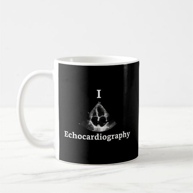 Mug I Heart Echocardiography Echocardiography Tech (Gauche)