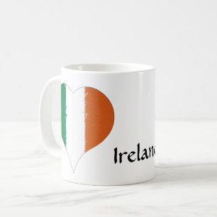 Mug I Heart Ireland Tricolor Drapeau irlandais