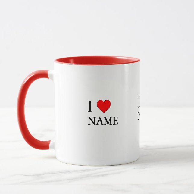 Mug I heart name (customisable) (Gauche)