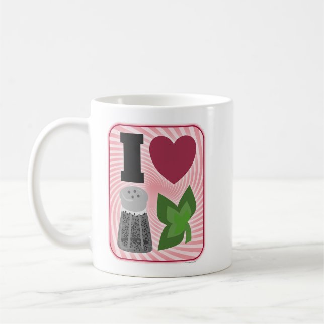 Mug I Heart Pepperment Visuel Icônes Noël Joie (Gauche)