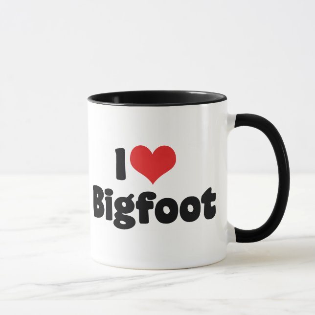 Mug I Lot Heart Bigfoot Sasquatch Yeti (Droite)